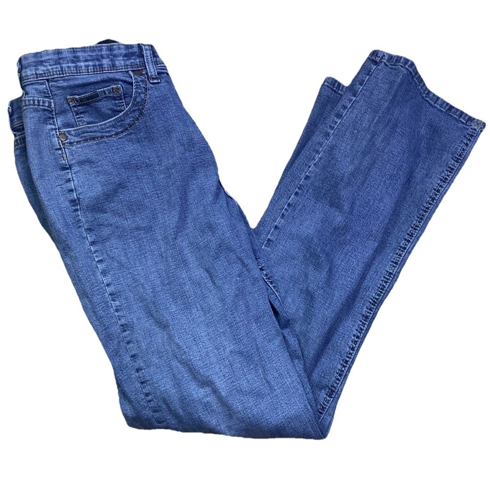 Lee Comfort Waistband Straight Leg Jeans Mid Rise Medium Wash Womens Sz W30L28